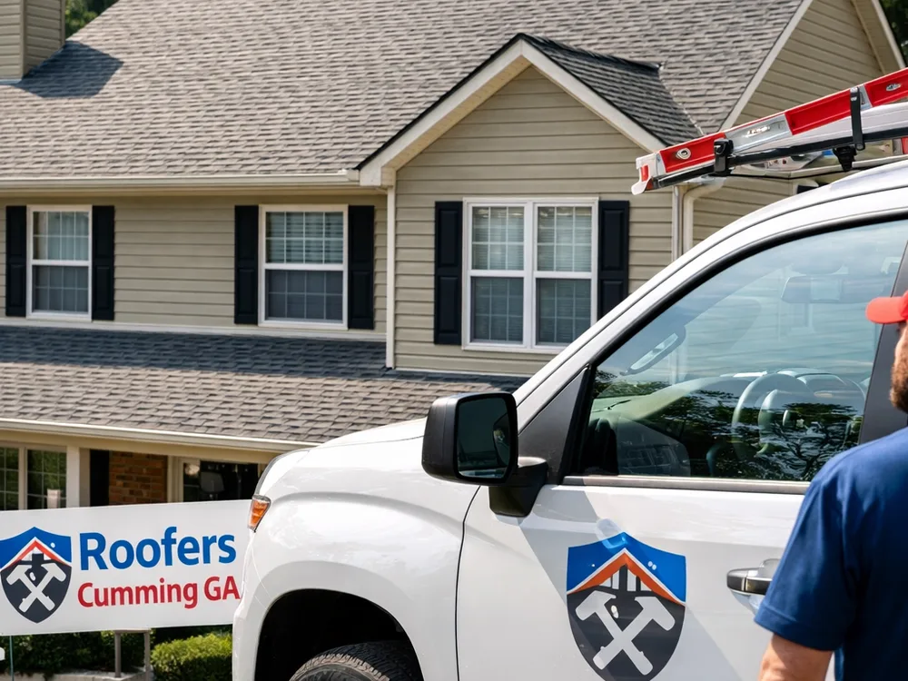 Finished asphalt shingle roof with clean ridge lines and properly installed ridge vent